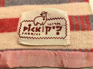 Vintage Geometric Wool Camp Blanket 56 