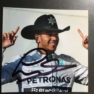 Lewis Hamilton Hand Signed Photo Autograph Formula One