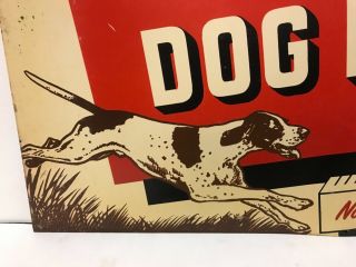1960’s Vintage Tin Litho Gaines Dog Food Sign Nos 14x20 Great Graphics