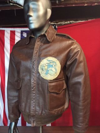 Wwii Eastman A - 2 A2 Aaf Jacket Army Air Forces Size 40