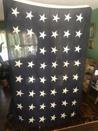 Ww2 48 Star Us Navy Union Jack Flag Stitched 4’ X 6’