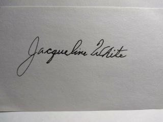 Jacqueline White Hand Signed Autograph Index Card - Beautiful1940 