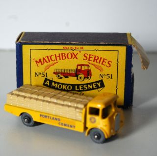 Matchbox Lesney Albion Chieftain Cement Lorry 51 A2 B2 Box Portland