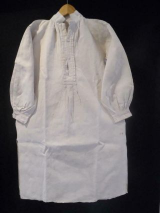 Antique French Hand Loomed Linen Hemp Chanvre Chemise - Shirt - Chore Dress