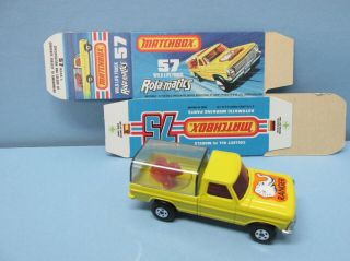 Matchbox Superfast 57c Ford Wild Life Truck Yellow / Unfolded C10