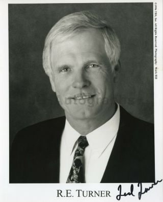 Ted Turner - American Media Mogul - Authentic Autographed 8x10 Photo