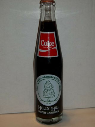 10 Oz Coca Cola Commemorative Bottle - 1987 Holly Hill South Carolina