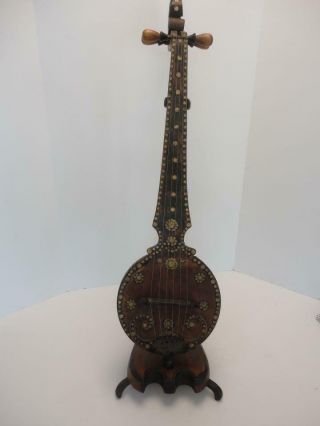 Vintage Wooden String Instrument Indian India Style