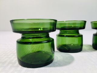 4 Dansk Designs Denmark Green Glass Candle Holders Ihq Mid Century Modern
