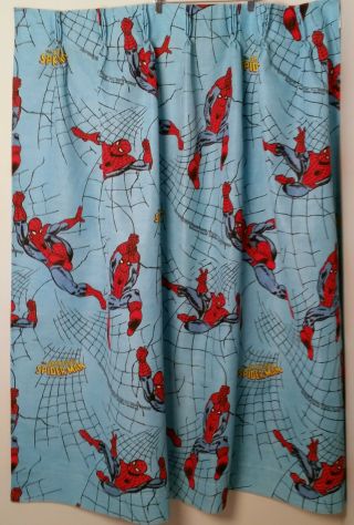 1977 Vintage Spider - Man Marvel Curtain Panels Drapes Or Fabric