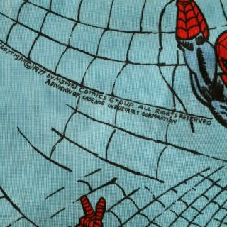 1977 Vintage Spider - Man Marvel Curtain Panels Drapes or Fabric 3