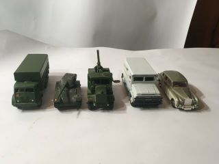 Vintage Dinky Toys - Army Truck - Rolls Royce - Brinks - Recovery Tractor - Char Amx