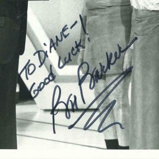 BOB BARKER THAT ' S MY LINE CBS 1981 PROMOTIONAL HAND SIGNED AUTOGRAPHED PHOTO 2