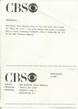 BOB BARKER THAT ' S MY LINE CBS 1981 PROMOTIONAL HAND SIGNED AUTOGRAPHED PHOTO 3