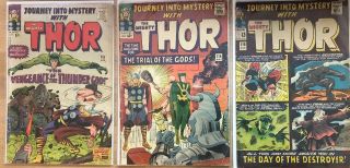 Journey Into Mystery 115,  116 & 119 Mcu First Appearance Of Warriors 3 Marvel