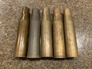 6 Ww2 Us Army 37 Mm Anti Tank Casing Marked 1943 Trench Art