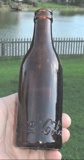 Rare Straight Side Amber Coca Cola Bottle " Albany,  Miss