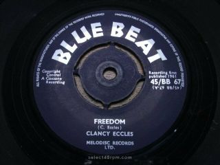 Clancy Eccles Freedom Nr 1961 Uk Blue Beat Bb 67 Reggae R&b Dancers