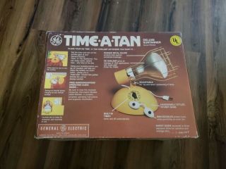 Vintage GE Time - a - Tan Deluxe Sun Tanner Sun Lamp Retro 1988 3