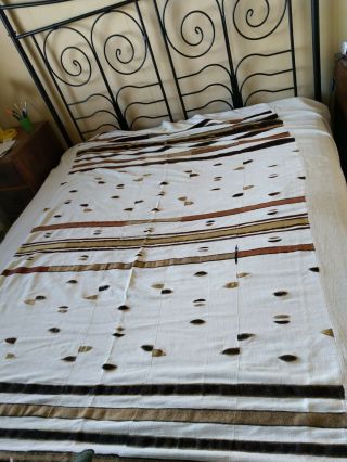 Large African Wool And Cotton Bedspread.  Possibly Nigerian.