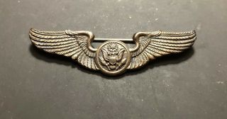 Rare Wwii Moody Brothers 3 " Sterling Silver Air Crew Wings
