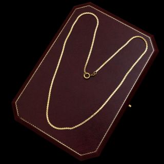 Antique Vintage Art Deco 14k Yellow Gold Fancy Link Slider 20 " L Chain Necklace