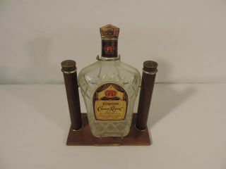 Vintage Crown Royal Swinging Display Holder 1969 1.  75 Liter Bottle Bar