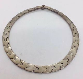 Vintage Mexican Sterling Silver Modernist Necklace