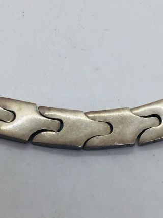 Vintage Mexican Sterling Silver Modernist Necklace 2