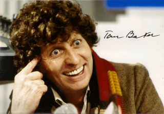 Tom Baker 4th Fourth Doctor Who Signed Autograph 6 X 4 Inches Pre Printed Photo