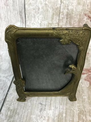 Vintage Brass Art Deco Style Small Picture Frame 10 Cm