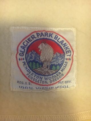 Vintage Pendleton Blanket Glacier Park Wool 67”x87” 2