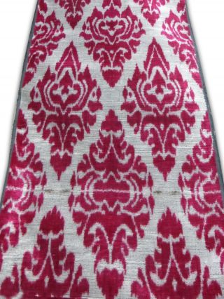 Uzbek Pure Silk Ikat Handcrafted Abr Velvet Fabric Bakhmal By Meter R019