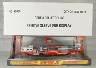 Code 3 12658 " Fd York " Seagrave Tractor Drawn Aerial Ladder Fire Truck Mb
