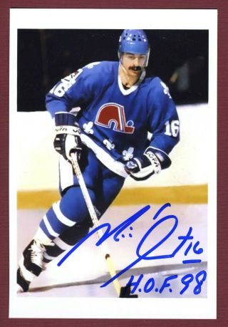 Michel Goulet Nhl World Hockey Assoc.  Hall Of Fame Signed 4x6 Photo C15413