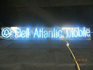 Rare Vintage Neon Bell Atlantic Mobile Company Sign - 46 " Long - Bell System