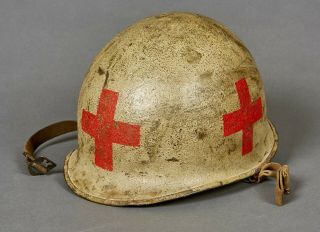 Us Army / Navy M1 Helmet Swivel Bale Rear Seam Medic Helmet