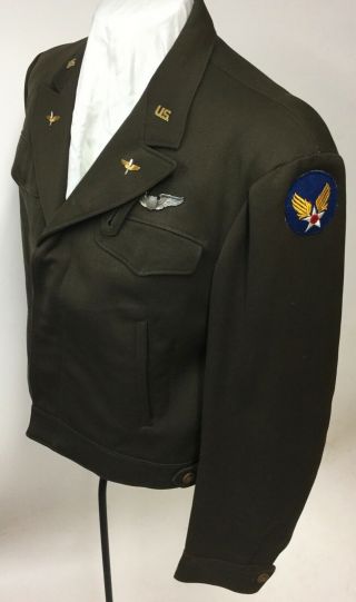 Army Air Corp Officer B13 Flight Jacket Large Size 42 Long Felt Patch Pilot Wing