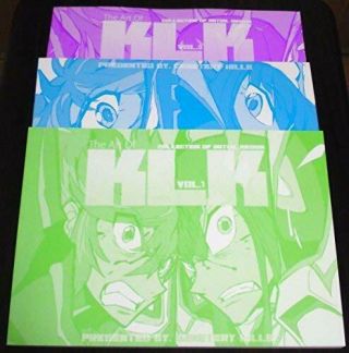 The Art Of Klk Vol.  1 - 3 Complete Set Kill La Kill Design Art Book Cemetery Hills