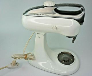 Vintage Kitchenaid Model 4c Stand Mixer White Silver 10 Speed