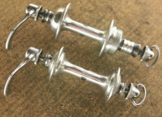 Vintage Campagnolo Nuovo / Record Hubs Hubset 32 Holes / Bsc British 126mm