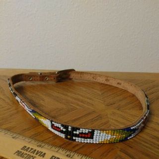 Vintage Native American Indian Beaded Belt; 1960s Or Older.
