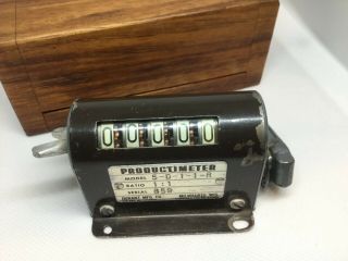 Vintage Productimeter Durant Mfg Co Industrial Counter Steam Punk