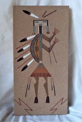 Native American Sand Painting Camel God Healing Ceremony Signed