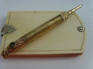 A 1920s Ladies Miniature Stan Hope Propelling Pencil And Note Calendar For Purse