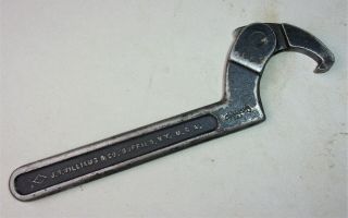 Vintage J.  H.  Williams & Co 1 1/4 - 3 " Nº472 Adjustable Spanner Wrench Buffalo Ny