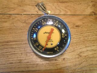 Vintage Boat Airguide Marine Speedometer Dash - Mounted 45 Mph
