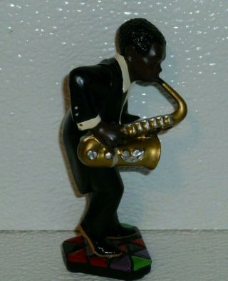 Enesco All That Jazz Figurine Vtg 1994 Parastone Figure Saxaphone 4.  5 "