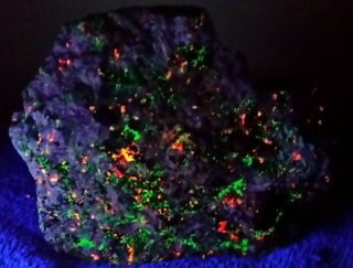 Fluorescent Daylight Blue / Green Microcline Amazonite Franklin Nj Mineral Rock