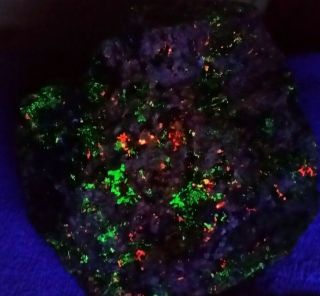 Fluorescent Daylight Blue / Green Microcline Amazonite Franklin NJ Mineral Rock 3